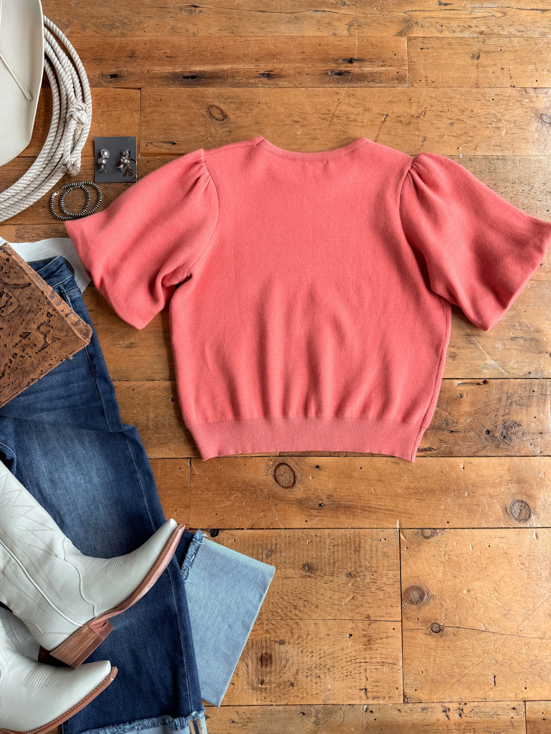 Estacada Salmon Knit Top