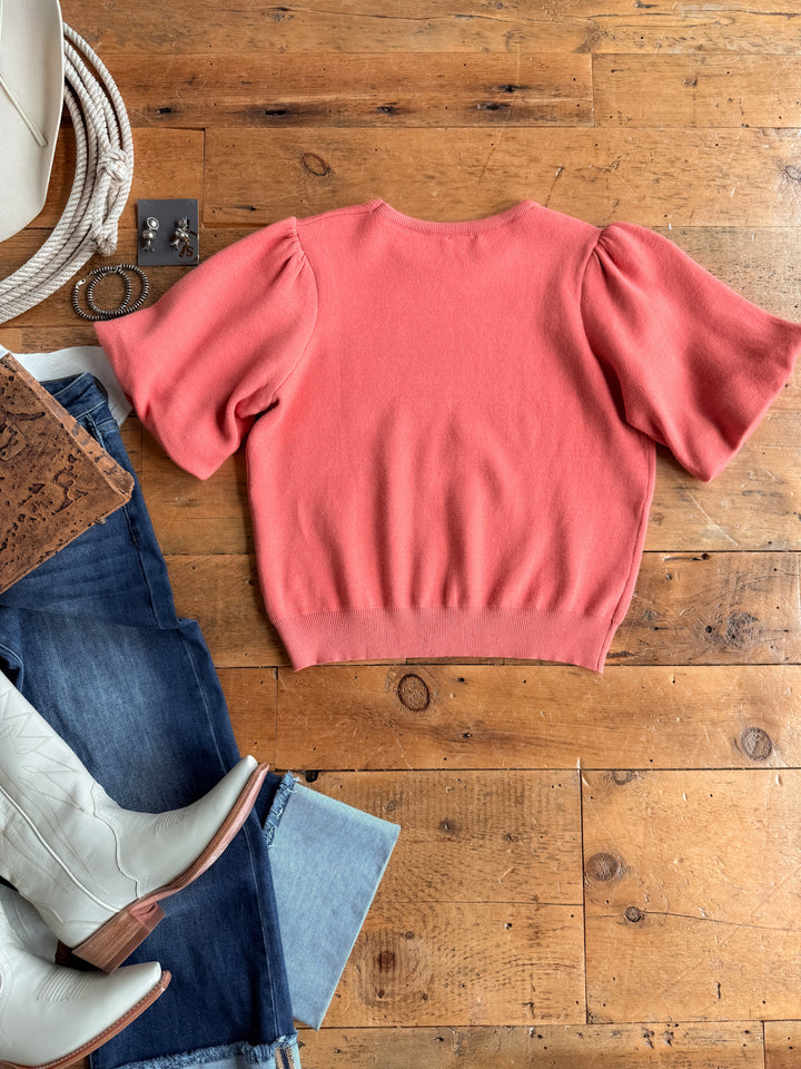 Estacada Salmon Knit Top