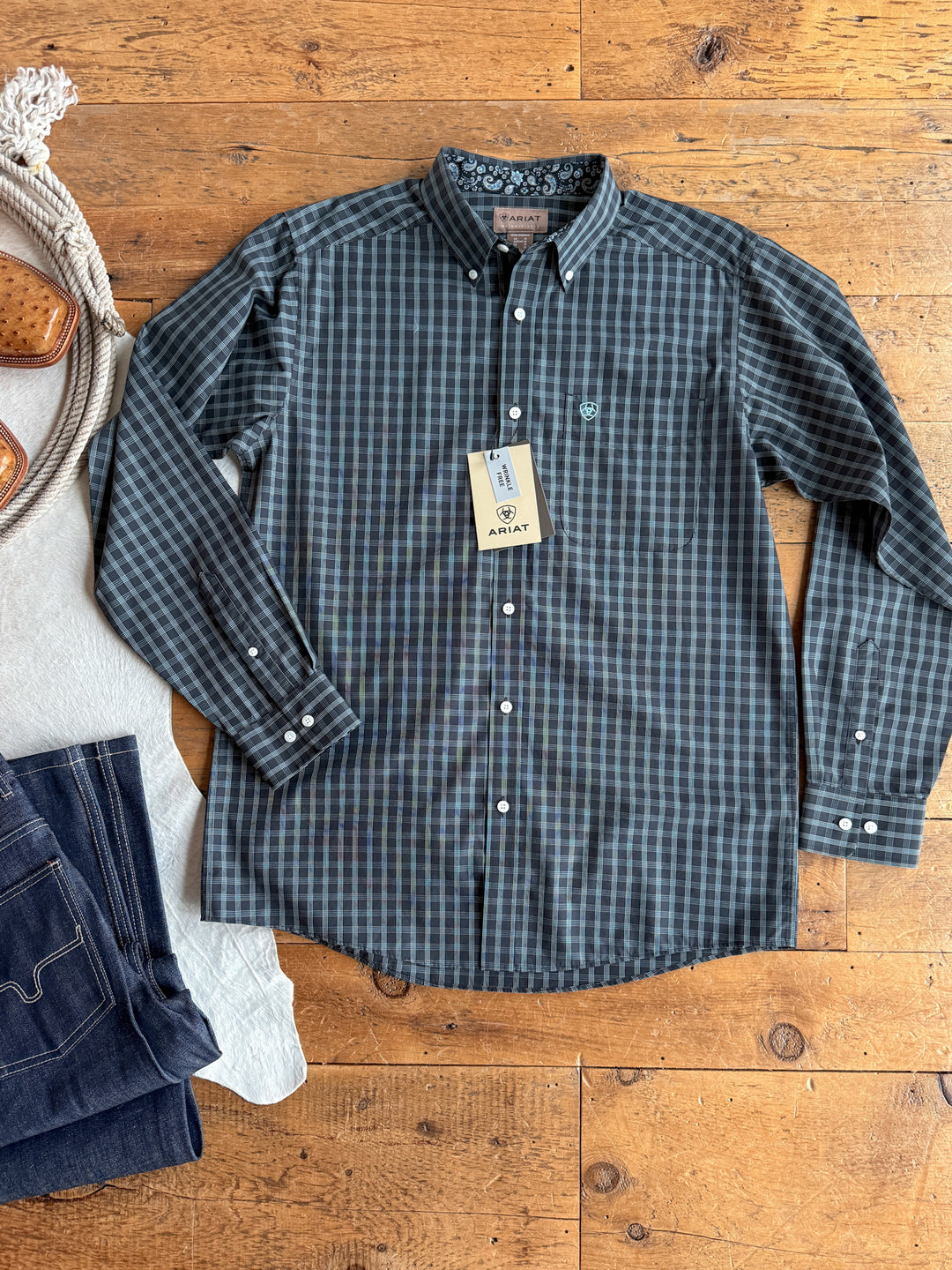 Houghson Ariat Men's Plaid Button Up