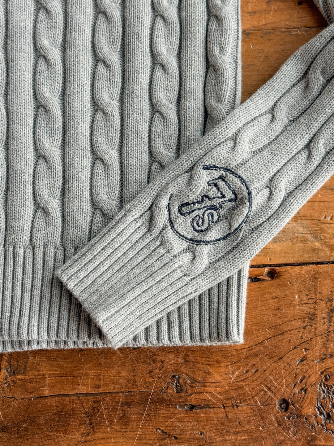 S7s Grey Cable Knit Sweater {Exclusive}