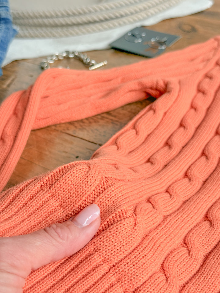 Luck Orange Cable Knit Sweater {Exclusive}