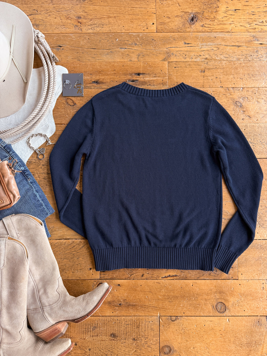 S7s & Co. Navy Varsity Sweater