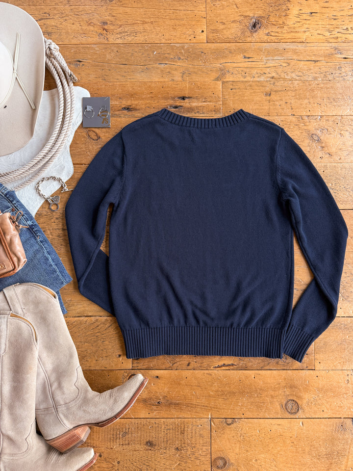 S7s & Co. Navy Varsity Sweater