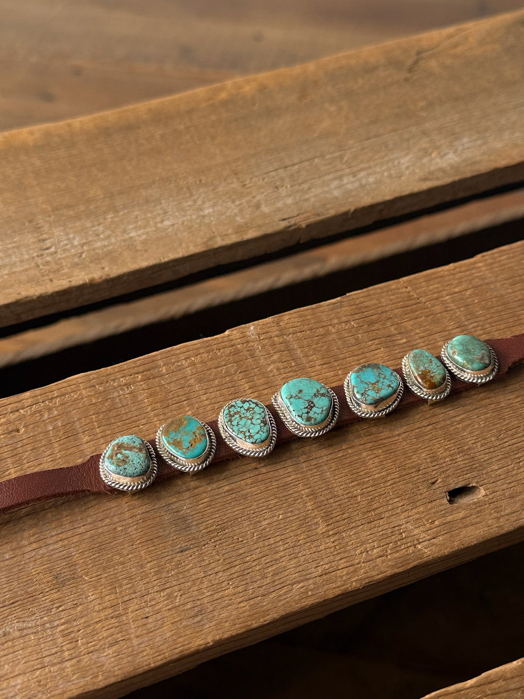 Maricopa Leather Turquoise Bracelet