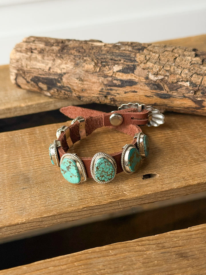 Maricopa Leather Turquoise Bracelet