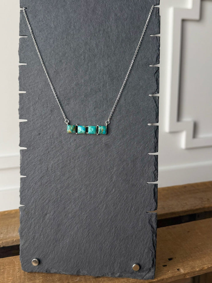 Casco Turquoise Bar Necklace