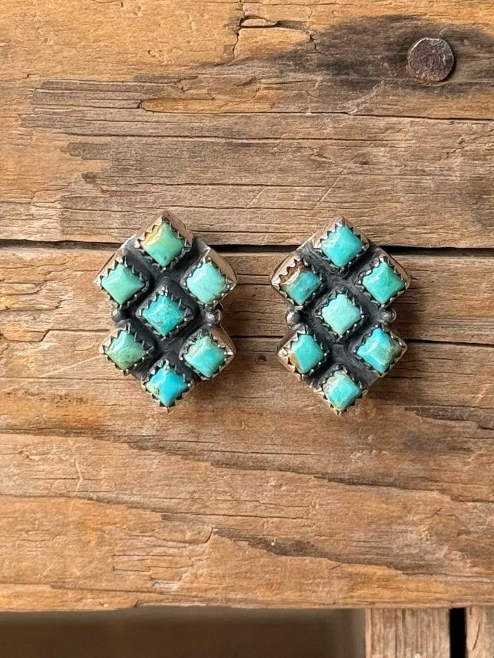 Cisco Turquoise Cluster Earrings
