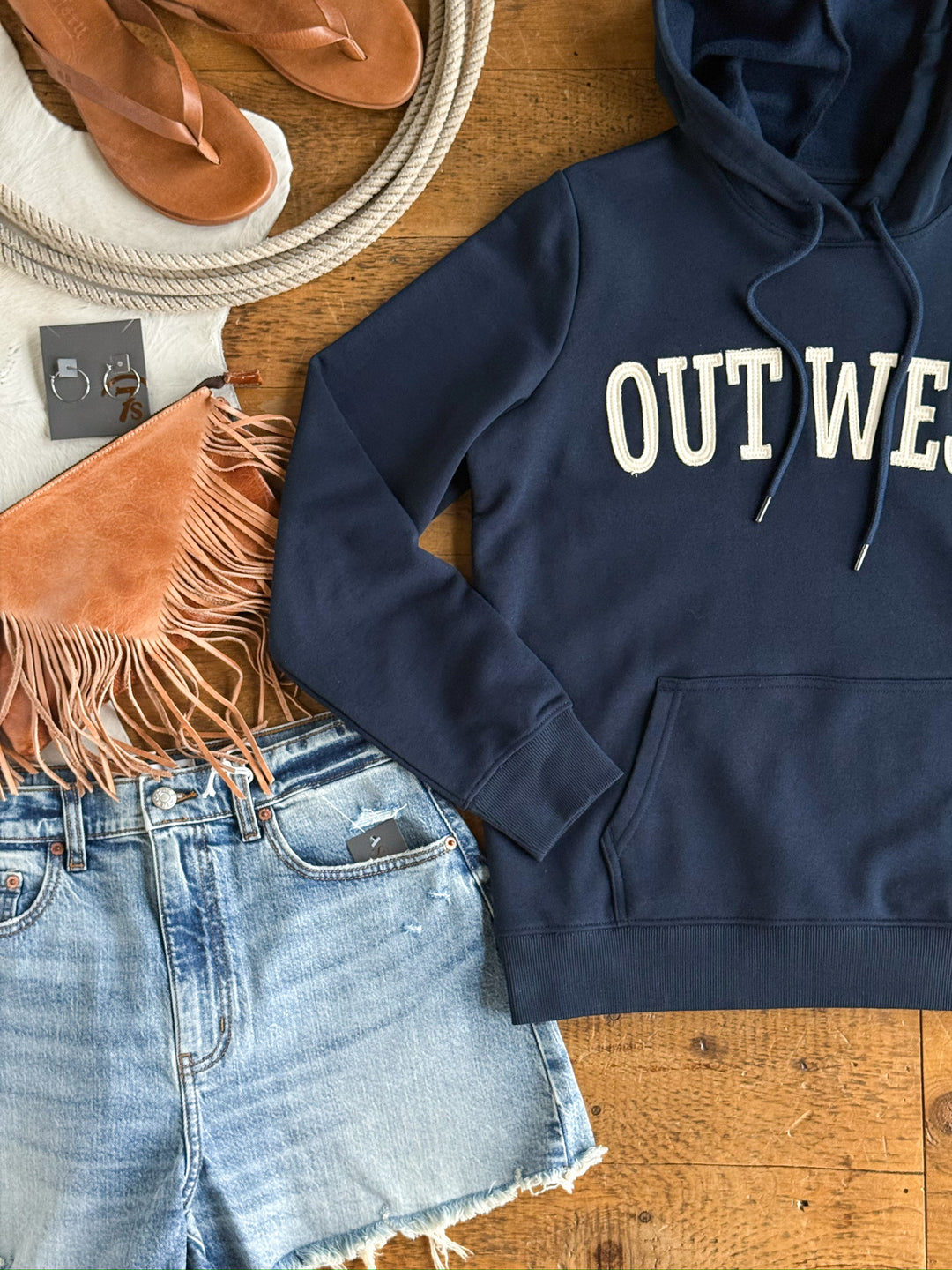 Out West Midnight Navy Hoodie