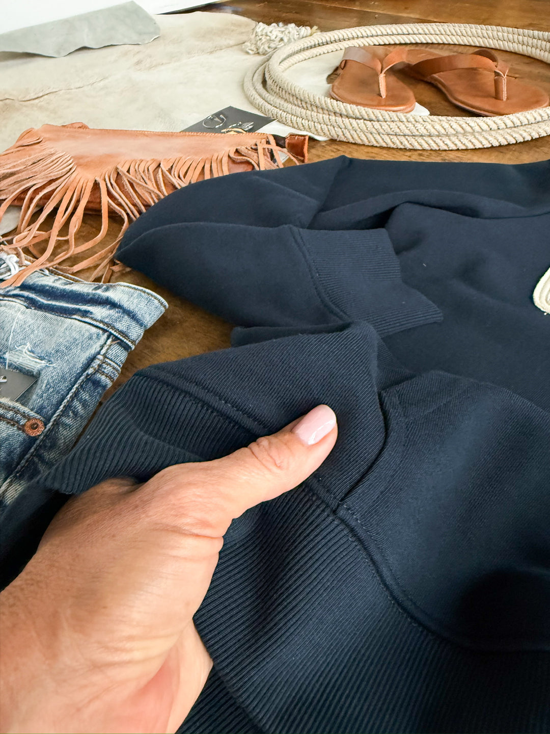 Out West Midnight Navy Hoodie