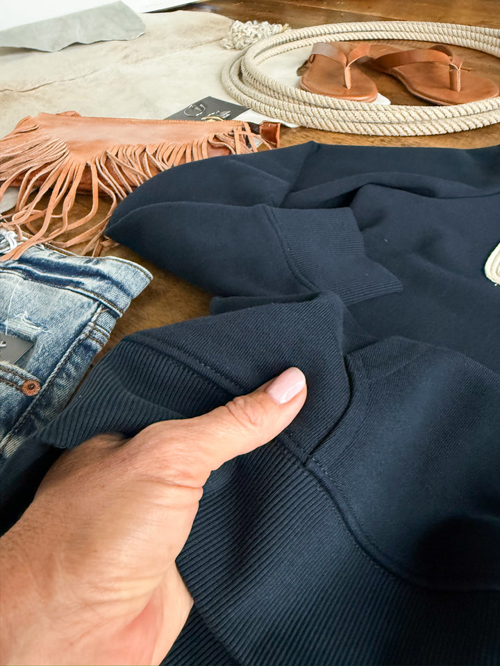Out West Midnight Navy Hoodie