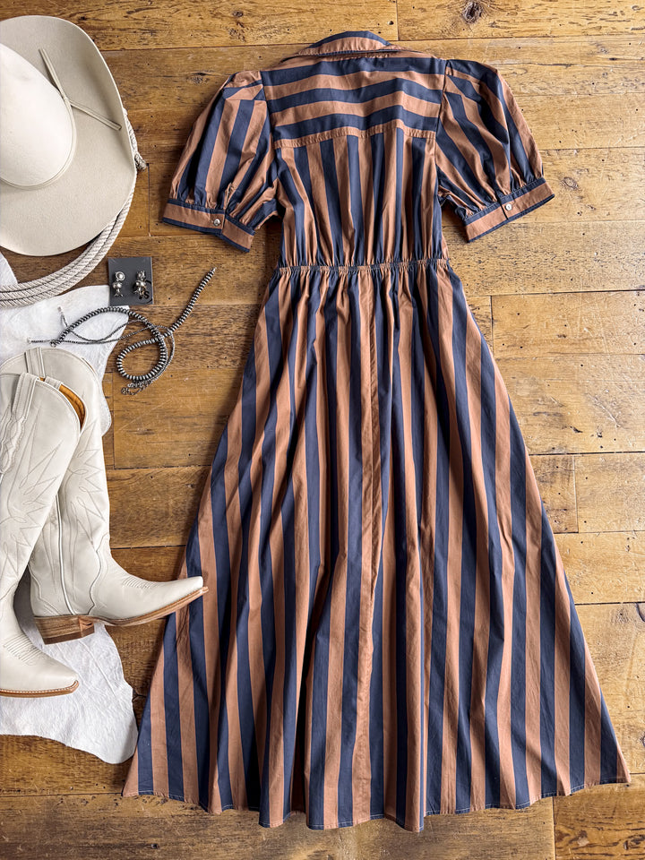 Ramona Striped Puff Sleeve Dress