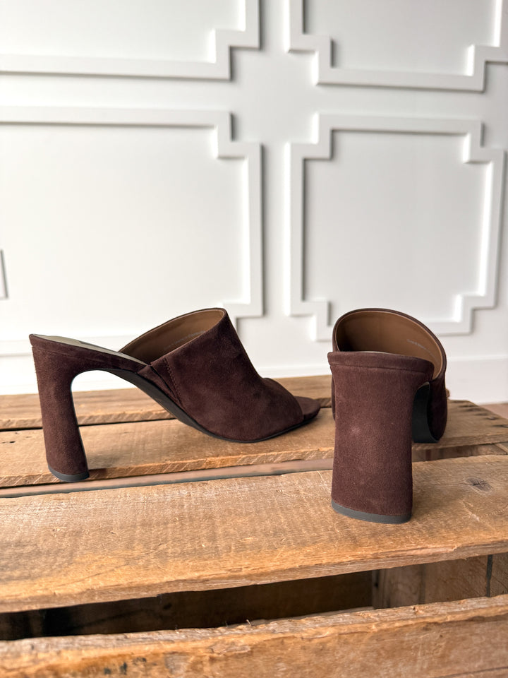 Delano Mahogany Suede Heel