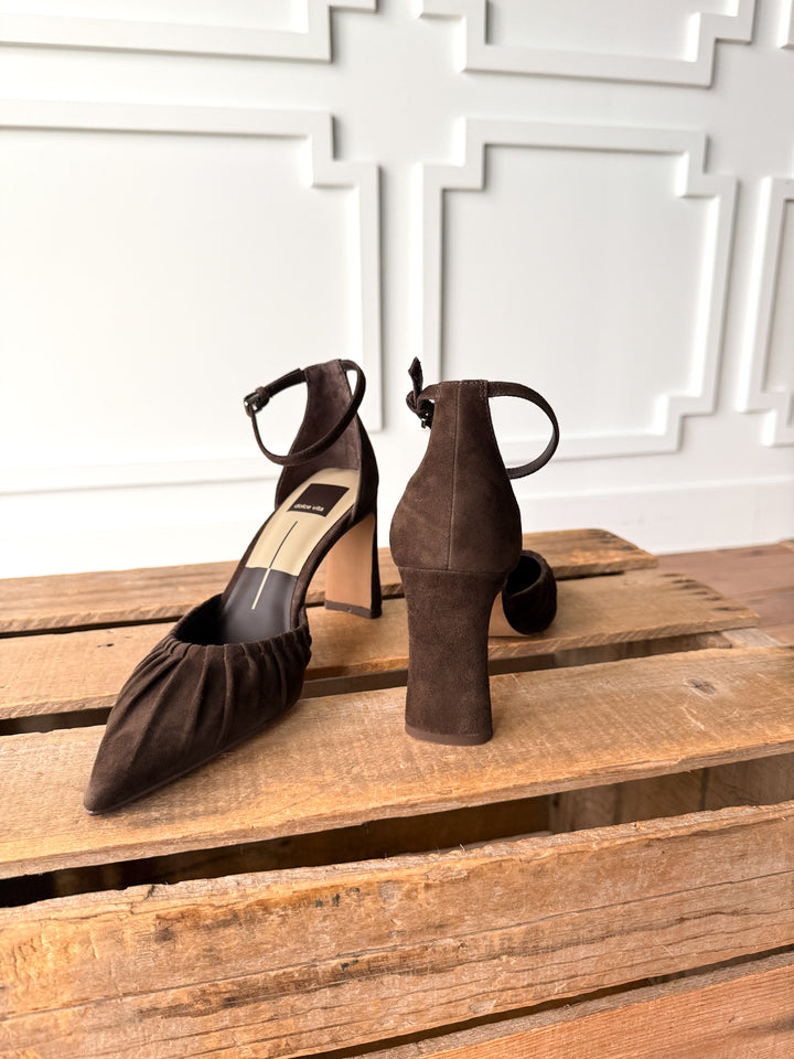 Stella Espresso Suede Heel