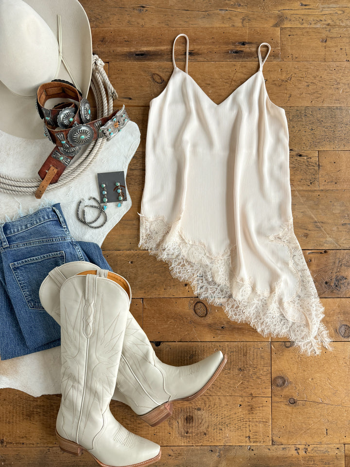 Marana Vanilla Lace Trim Tank