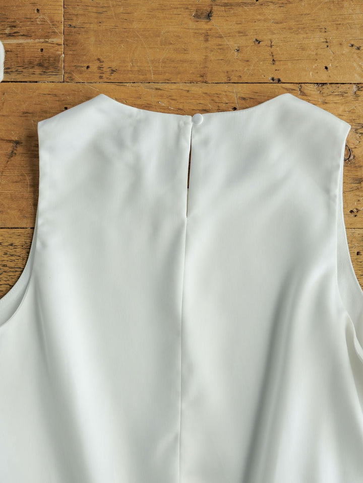 Abbeville White Bubble Hem Top