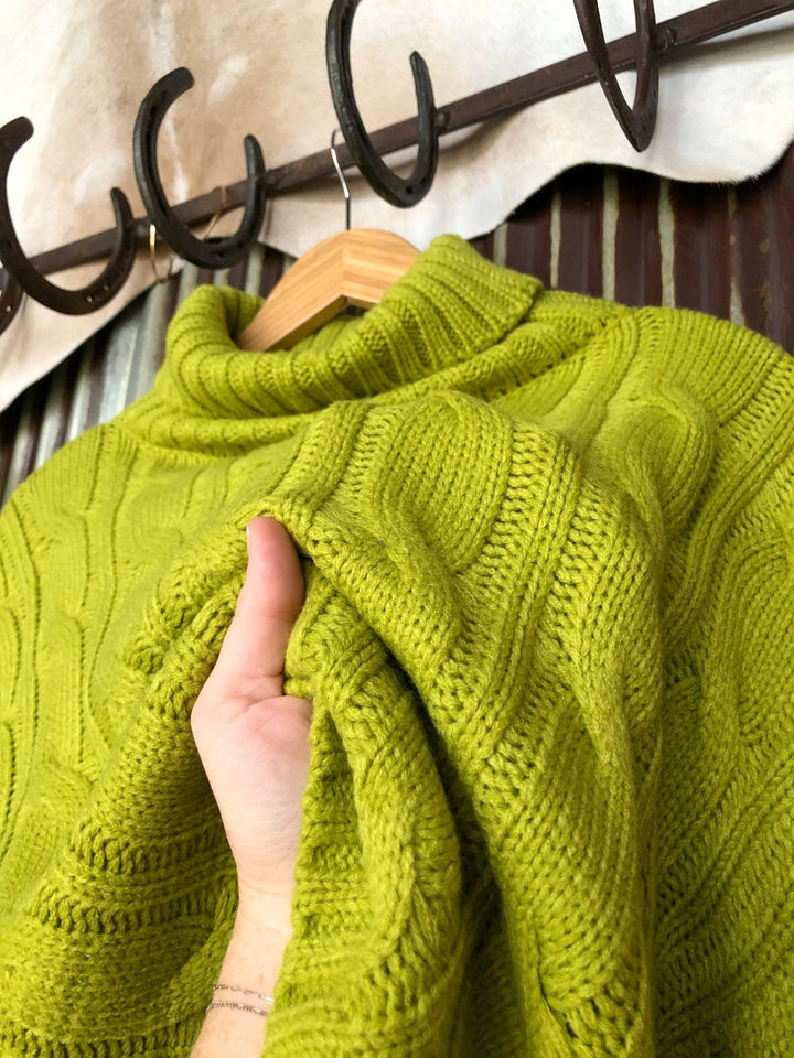 Aberdeen Lime Cable Knit Sweater