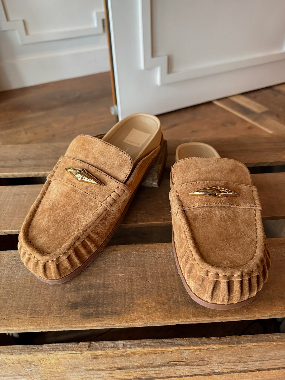 Acomas Tan Suede Mule