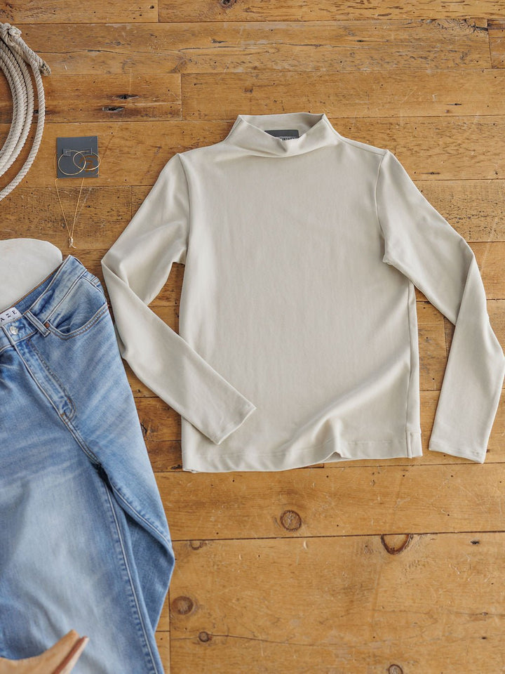 Akron Sand High Neck Top