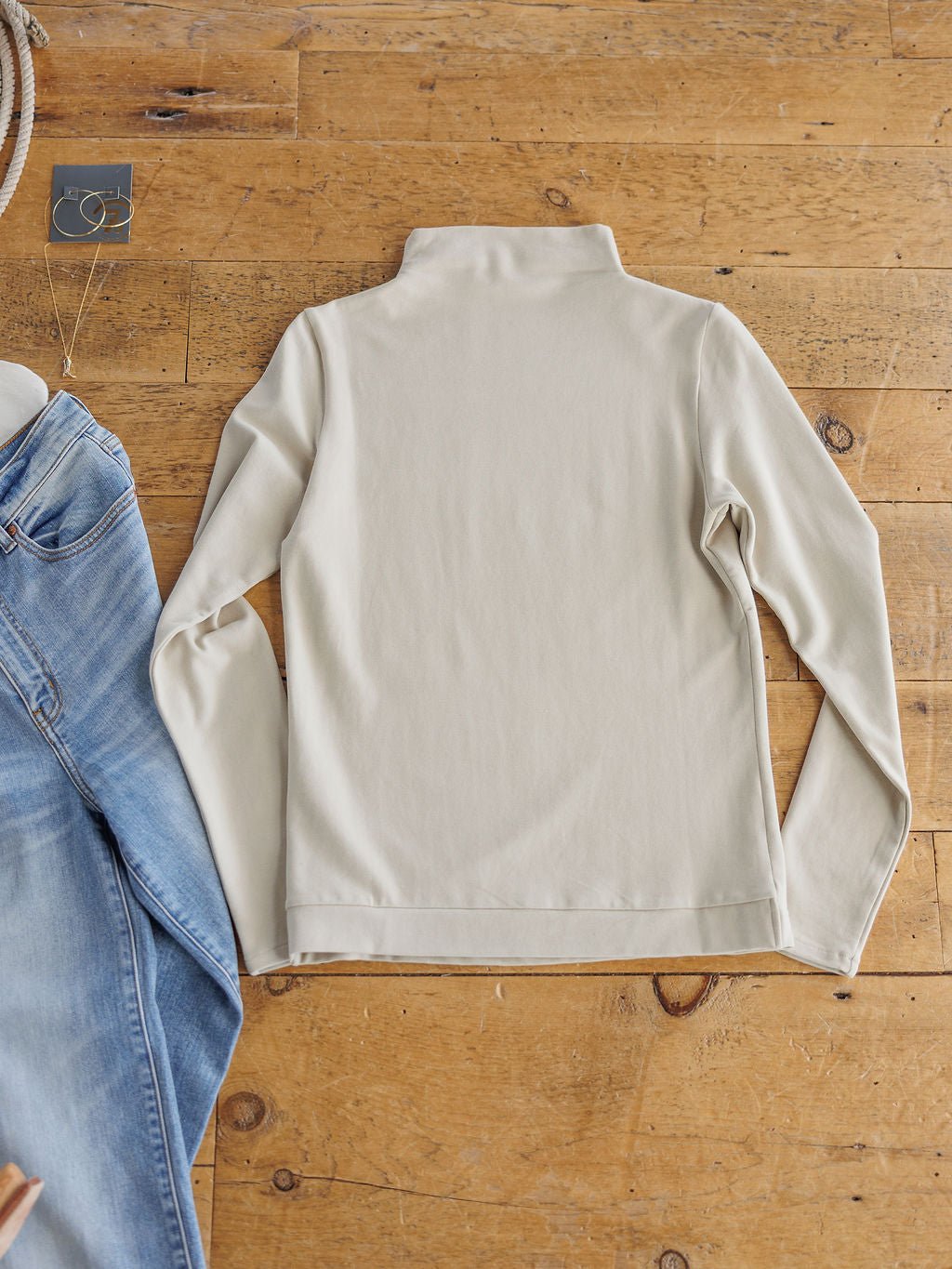 Akron Sand High Neck Top