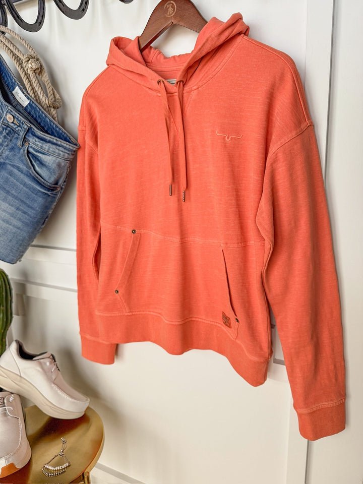 Alba Kimes Coral Orange Hooded Pullover