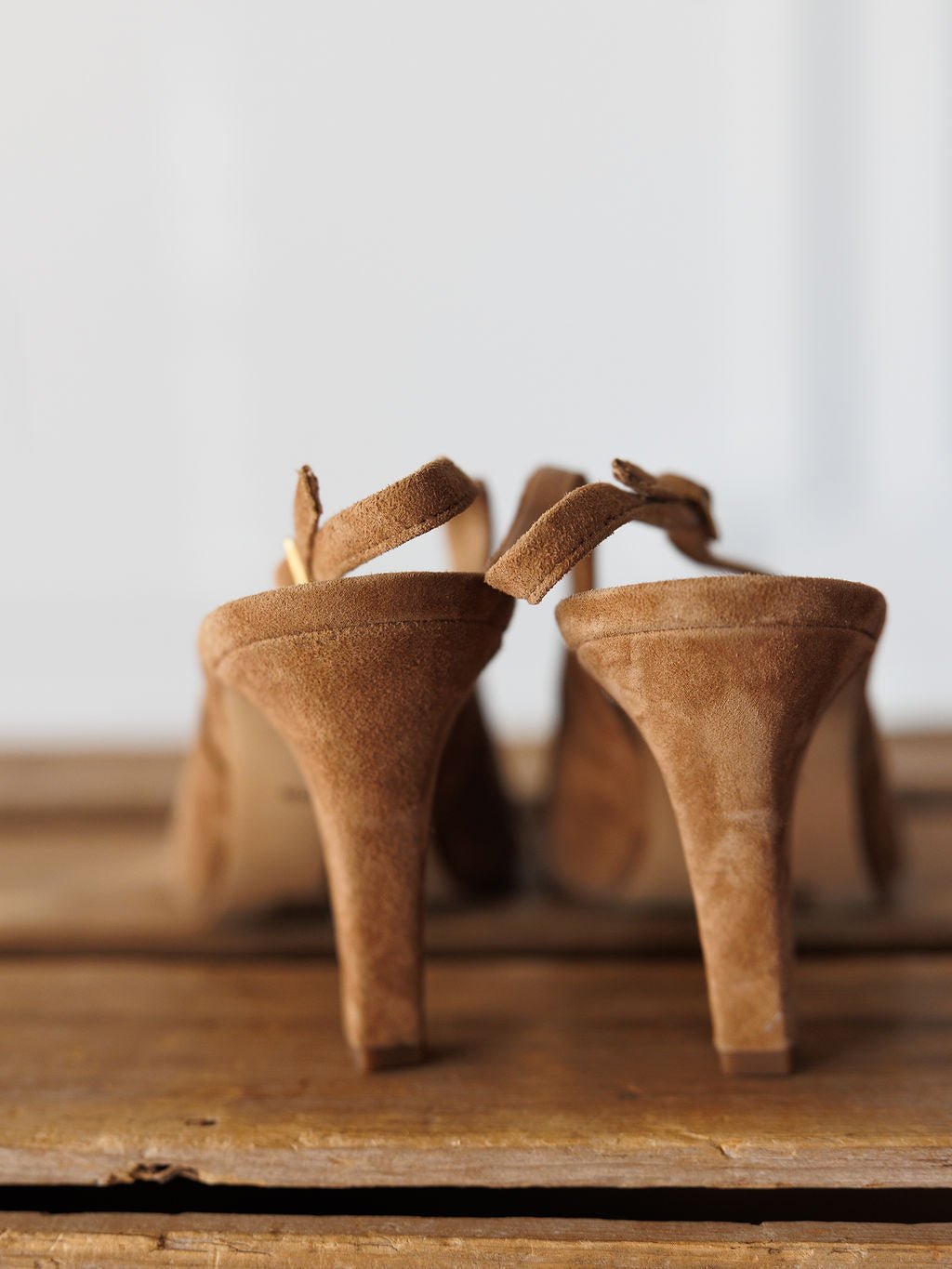 Almena Tan Suede Slingback Heel