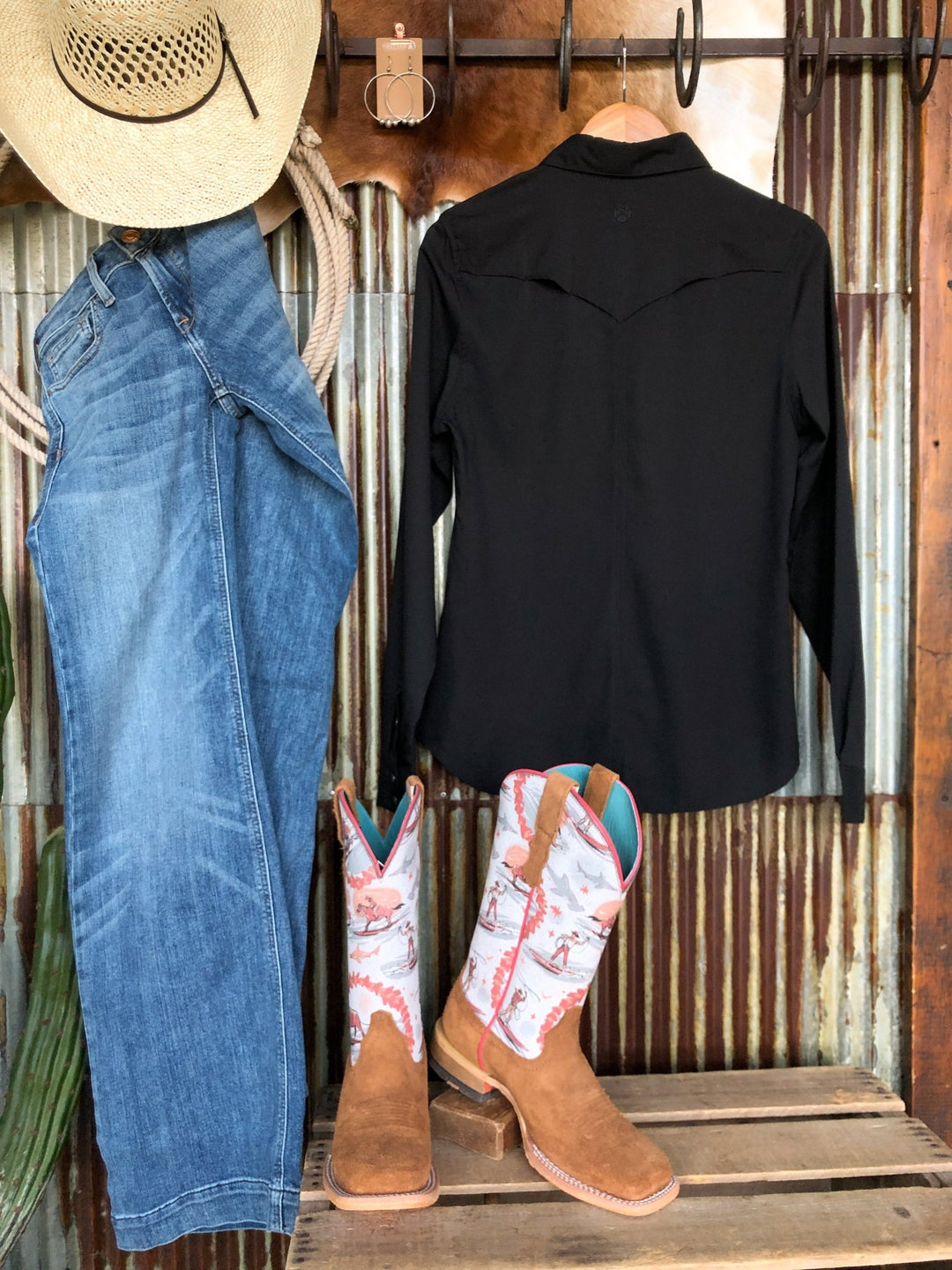 Amargosa Hooey Black Button Up