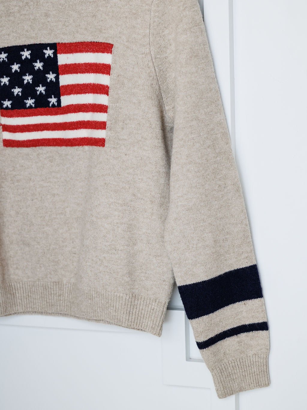 American Oatmeal Flag Sweater