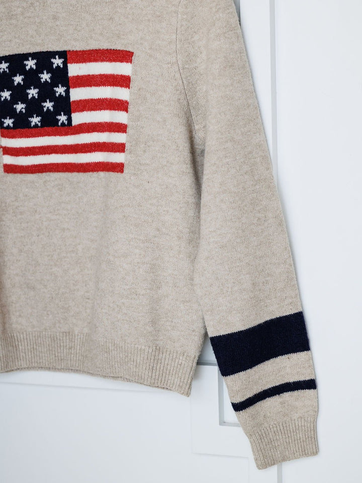 American Oatmeal Flag Sweater