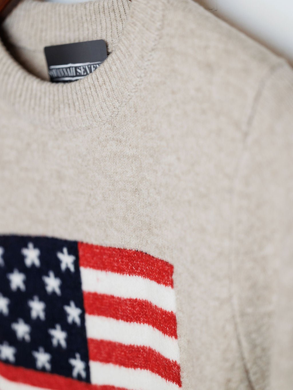 American Oatmeal Flag Sweater