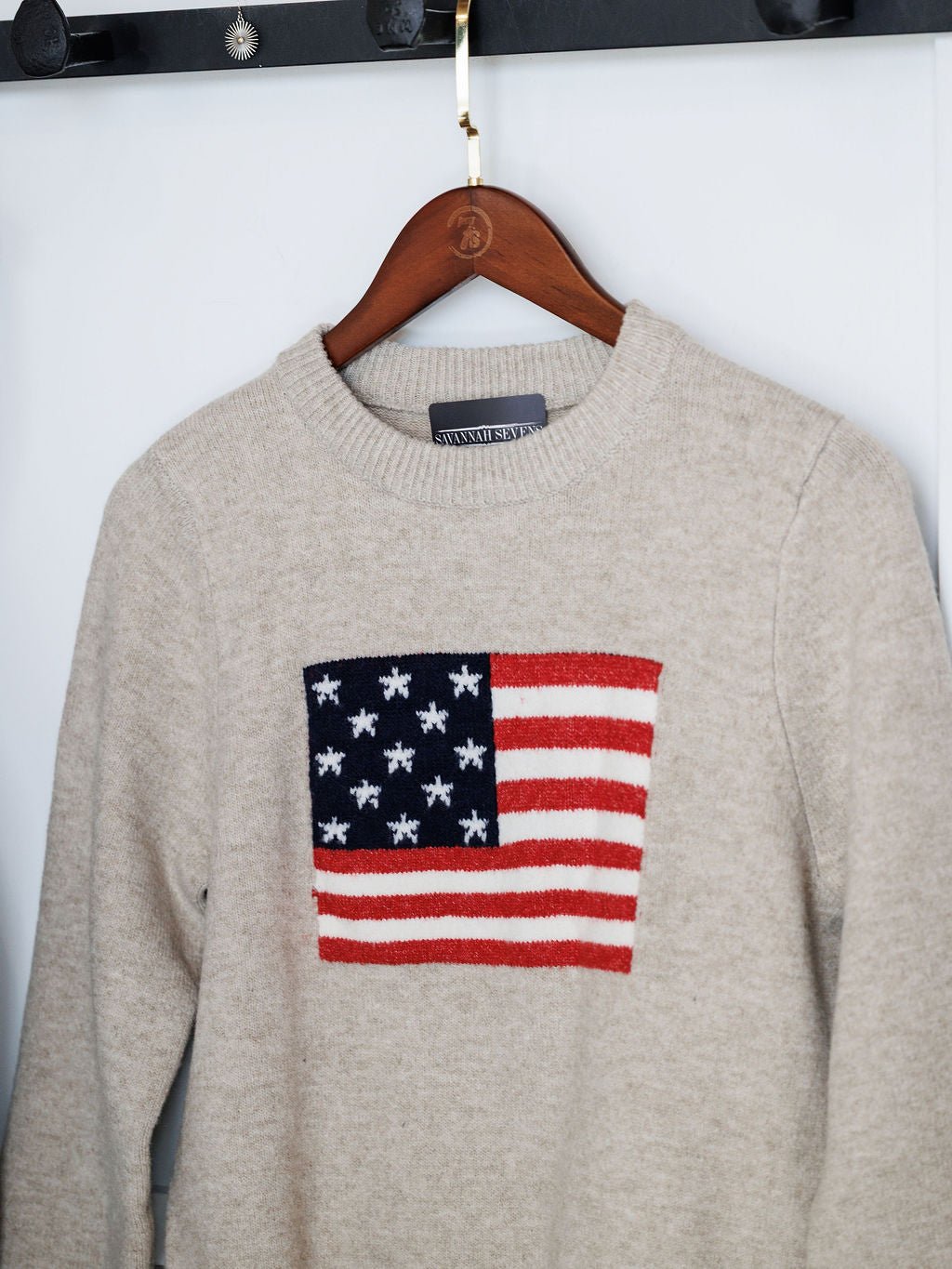 American Oatmeal Flag Sweater