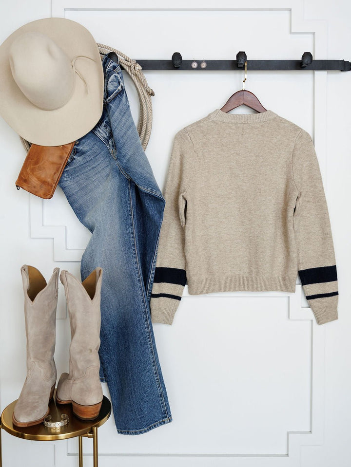 American Oatmeal Flag Sweater
