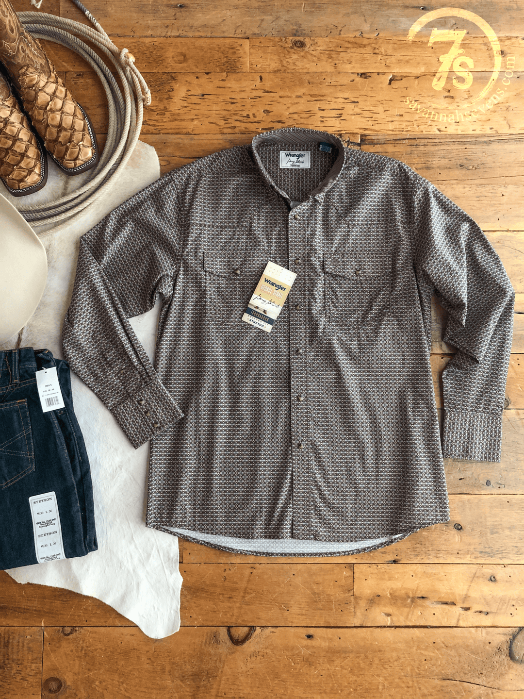 Angus Wrangler Men's Southwest Button Up