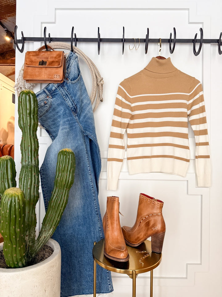 Aquilla Striped Turtleneck Top