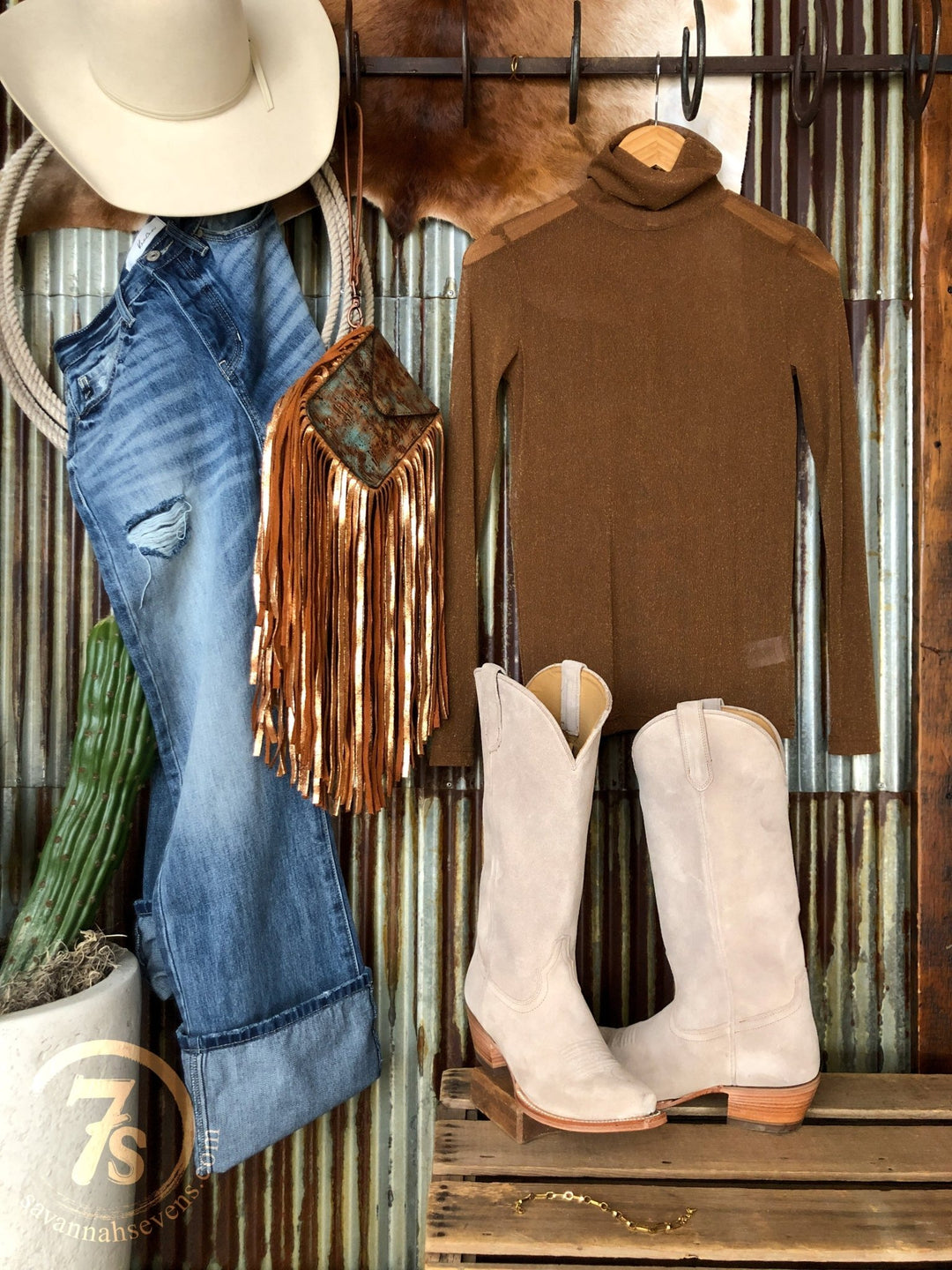 Arbela Carmel Fleck Top
