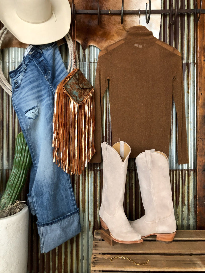 Arbela Carmel Fleck Top