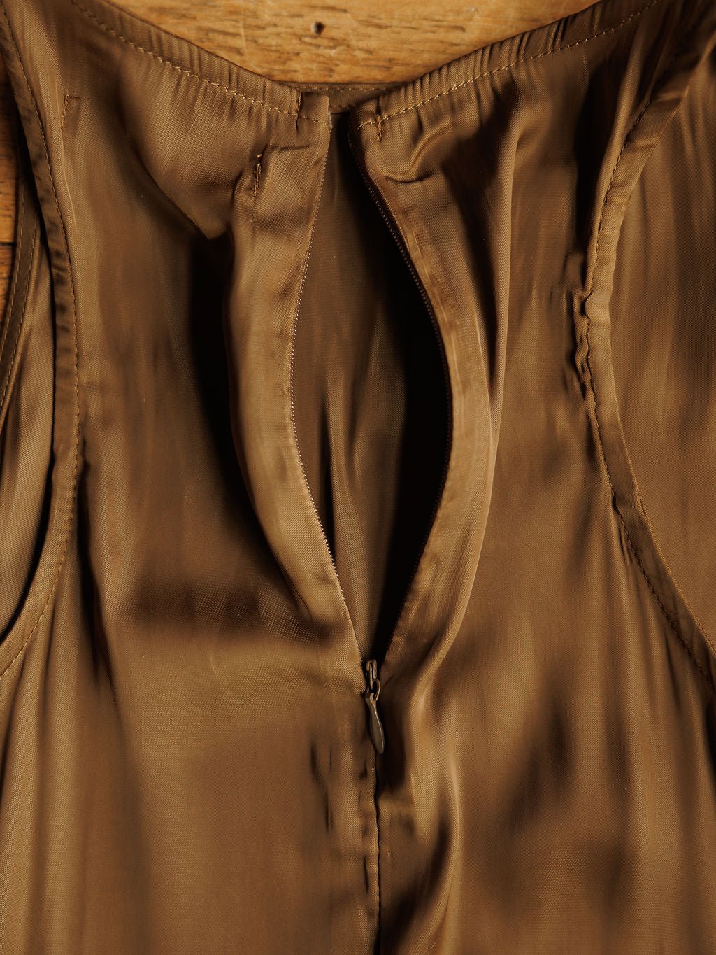 Auburn Golden Brown Satin Dress