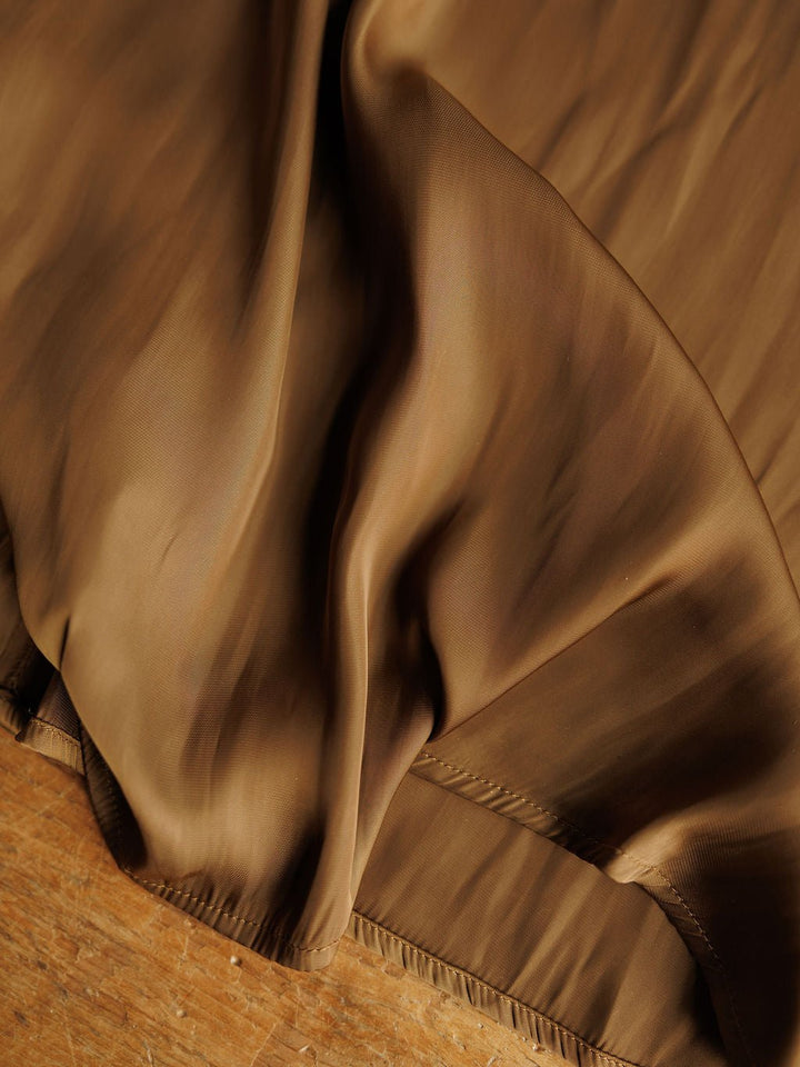 Auburn Golden Brown Satin Dress