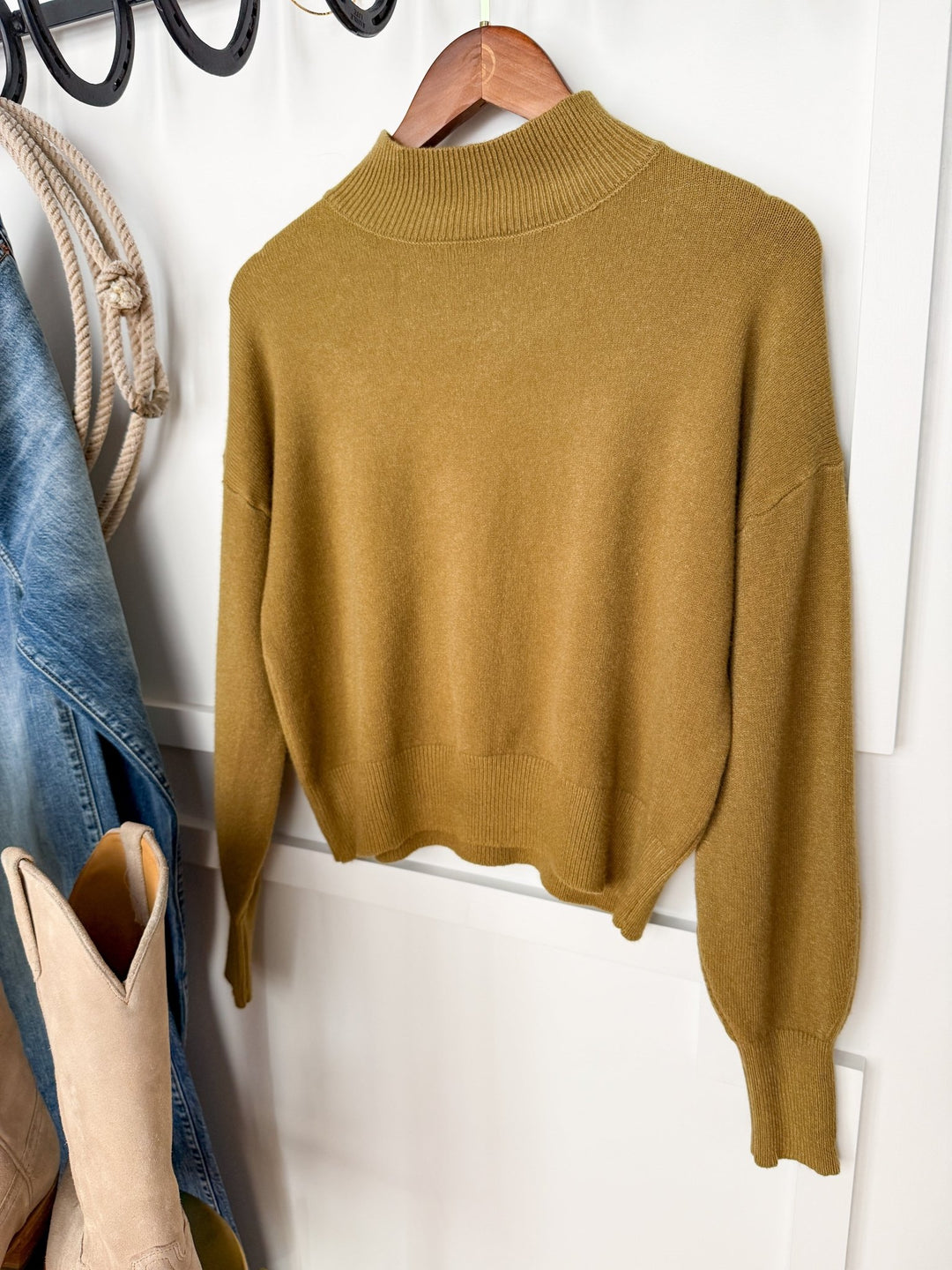 Augusta Olive Knit Top