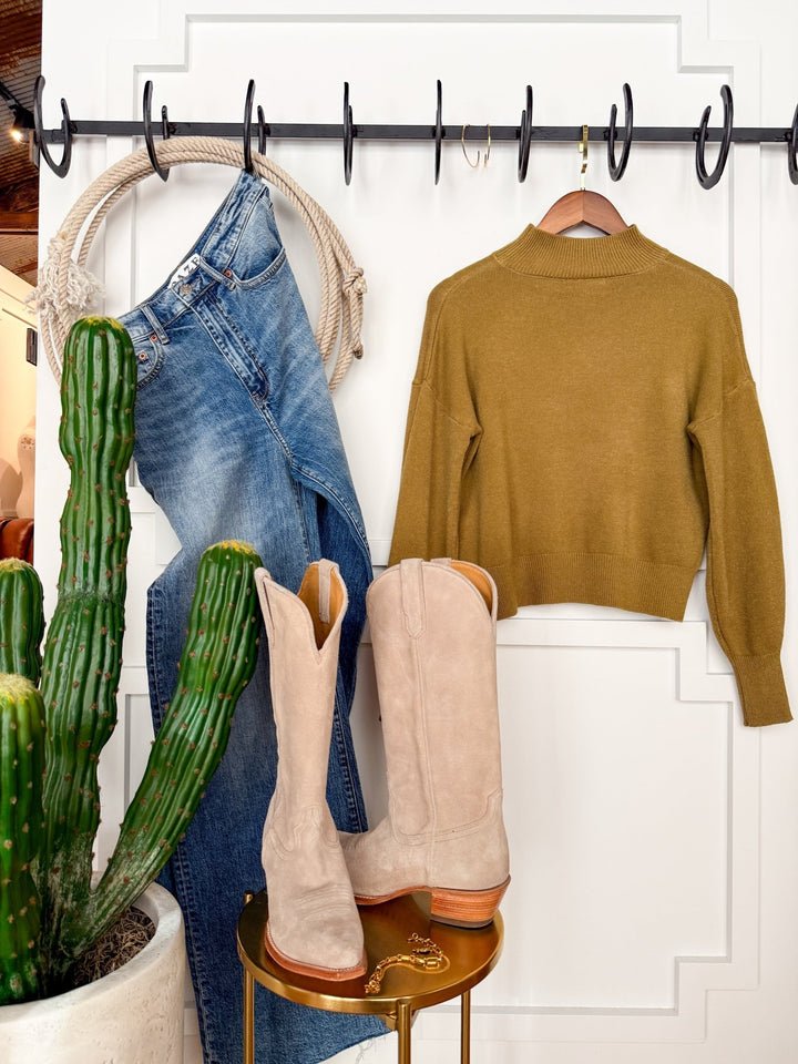 Augusta Olive Knit Top
