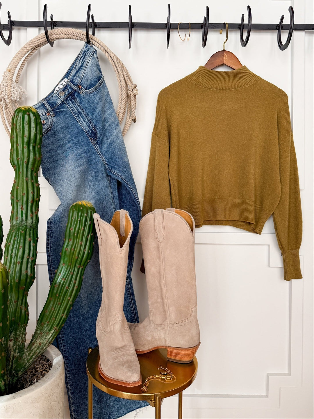 Augusta Olive Knit Top