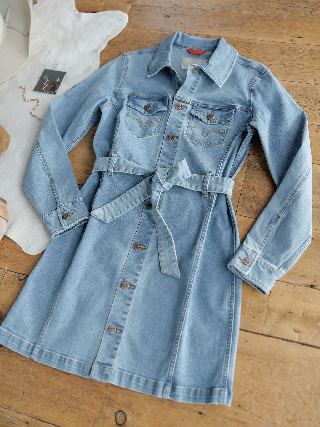 Austell Denim Button Up Dress