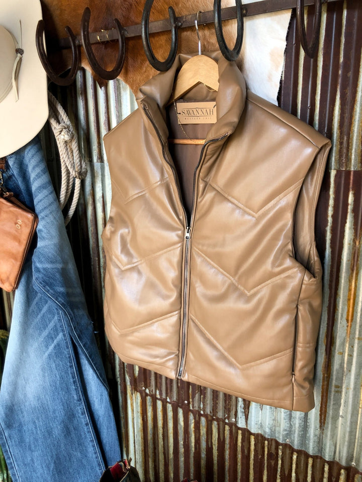 Belmar Latte Puffer Vest