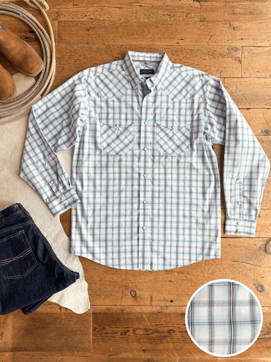 Benton Ariat Men's Plaid Pearl Snap