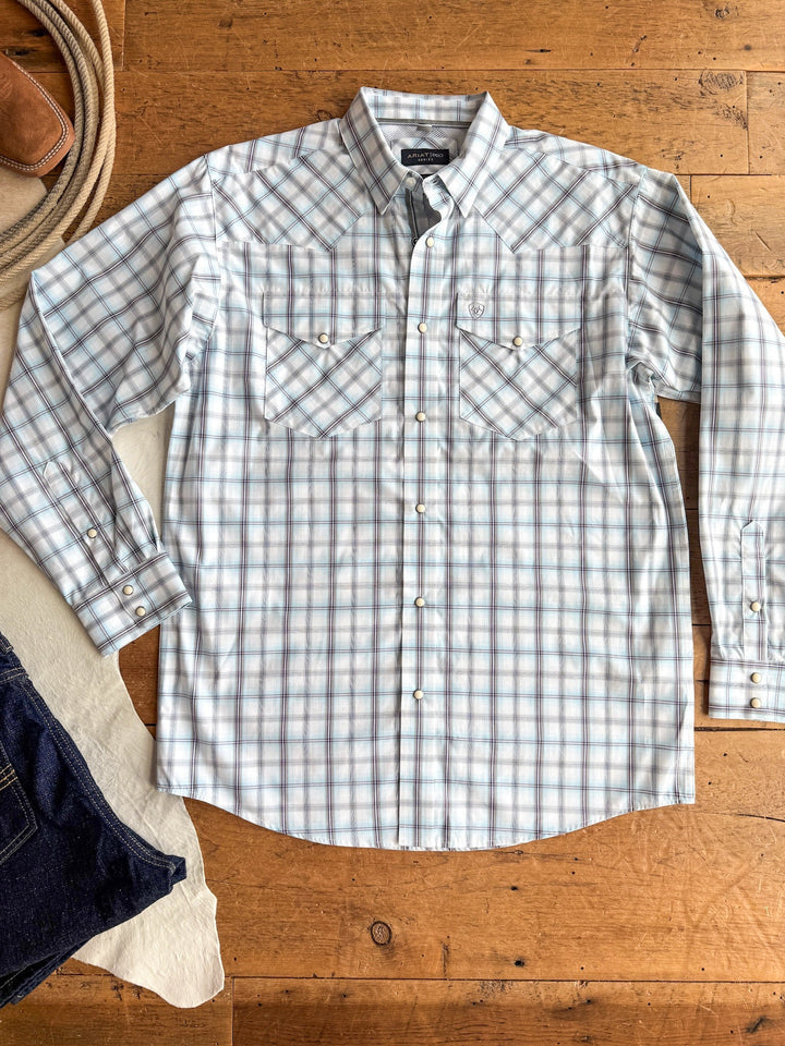 Benton Ariat Men's Plaid Pearl Snap