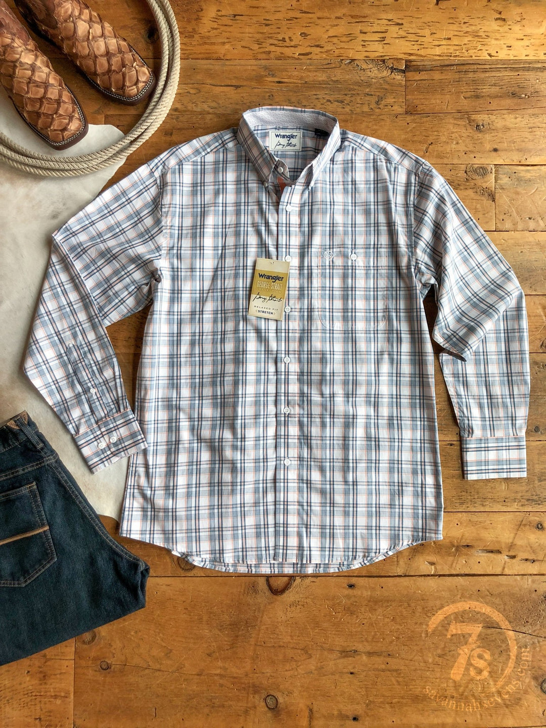 Bertram Wrangler Men's Plaid Button Up