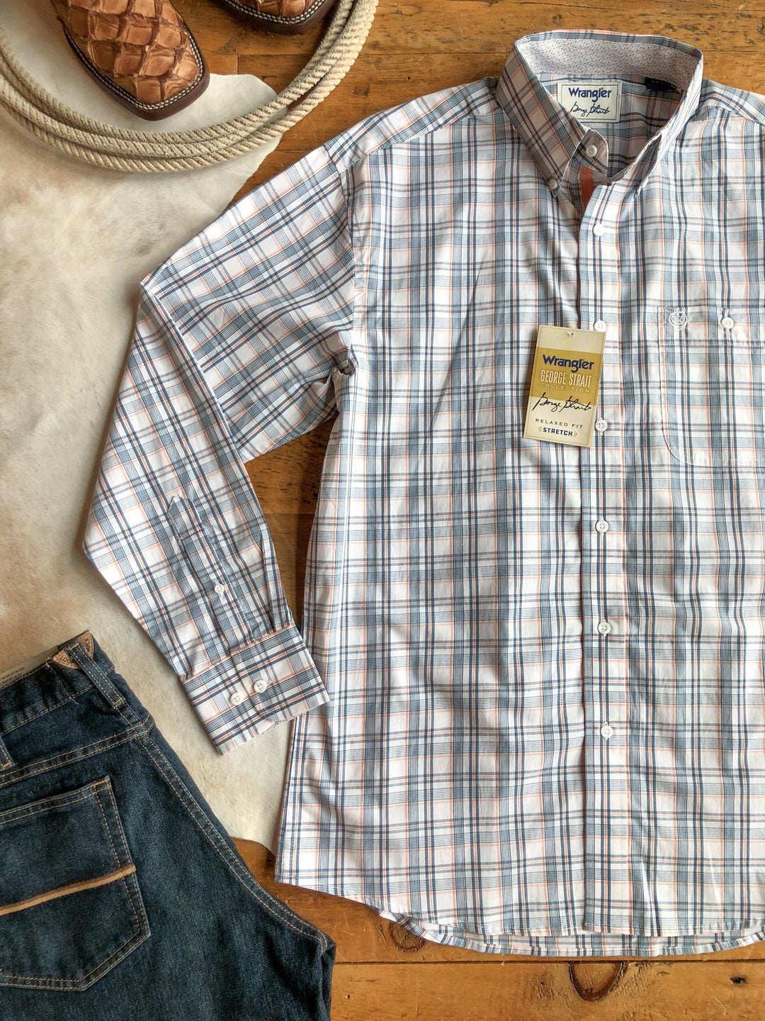 Bertram Wrangler Men's Plaid Button Up