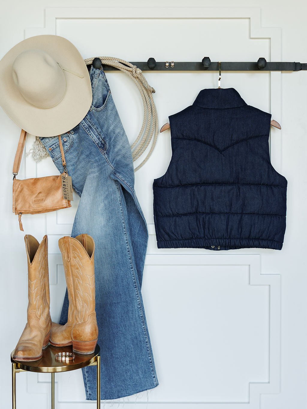 Bisbee Dark Denim Puffer Vest