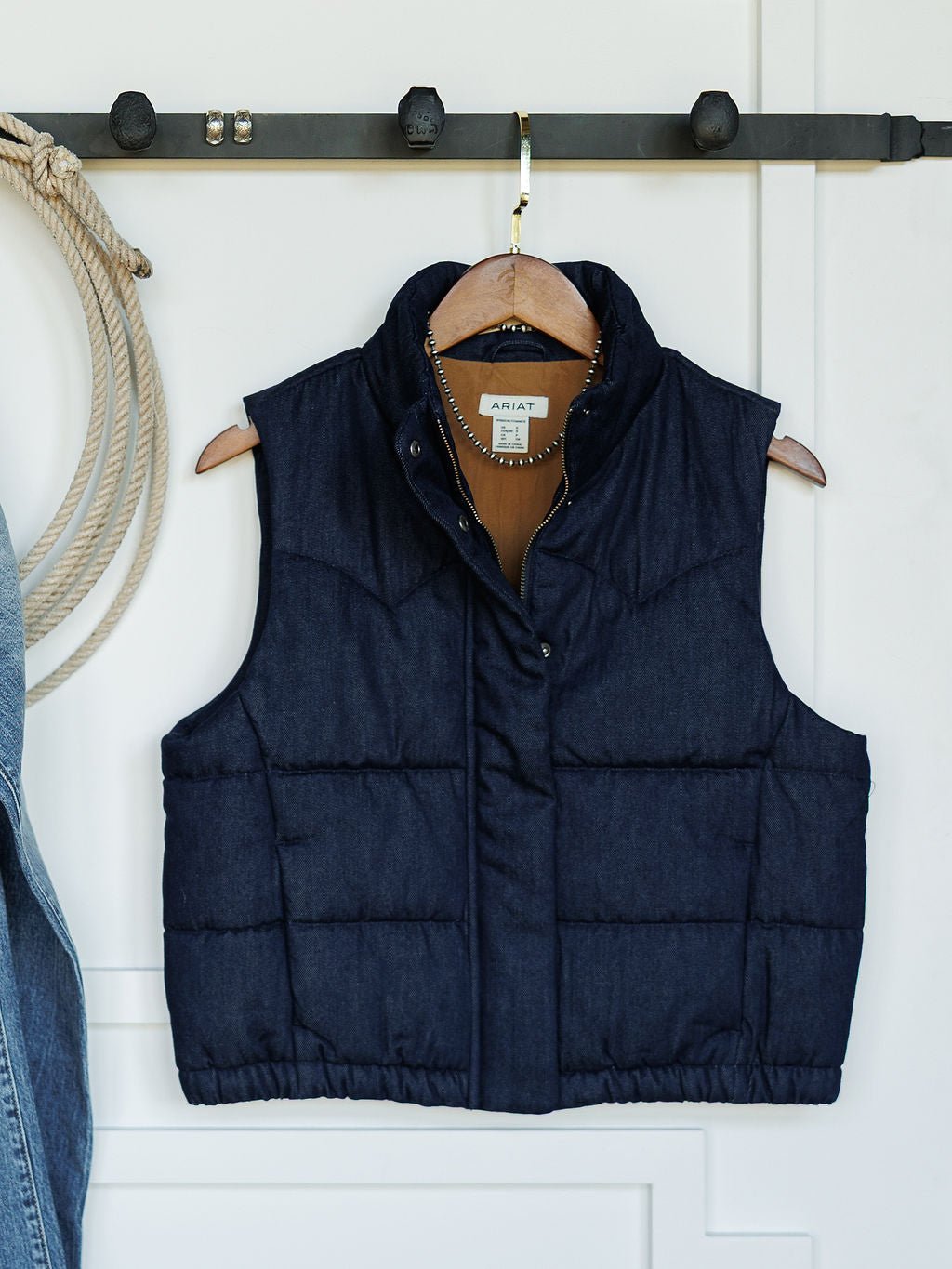 Bisbee Dark Denim Puffer Vest