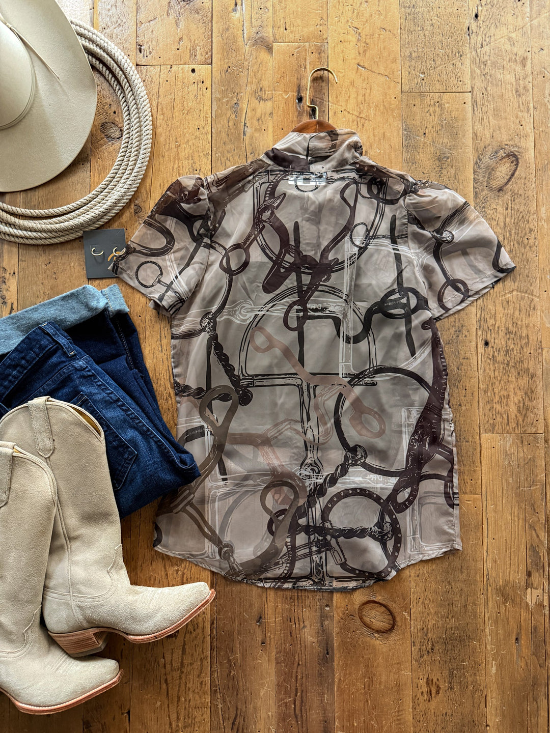 Bridle Stone Button Up Top