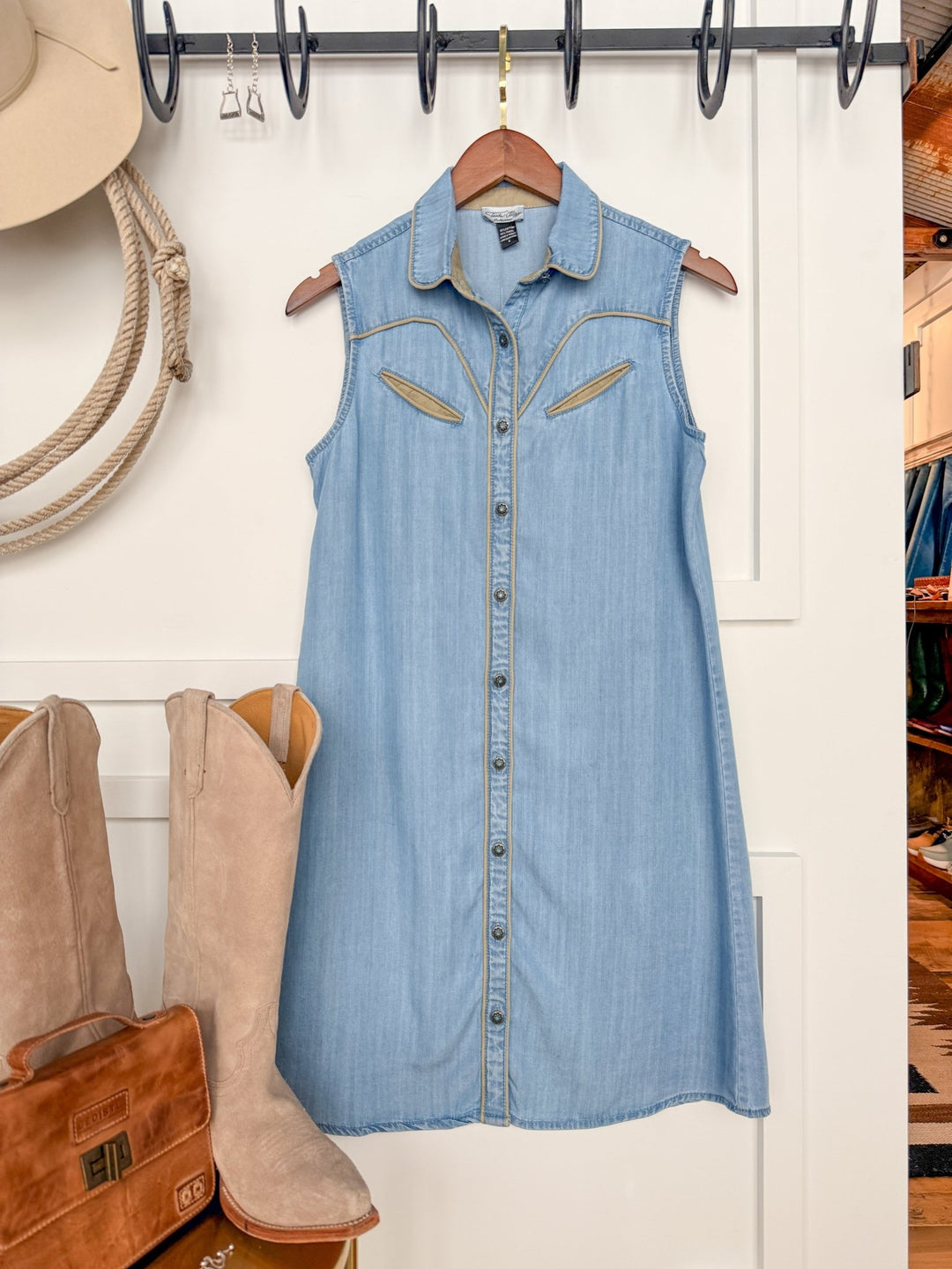Broken Arrow Retro Denim Blue Dress